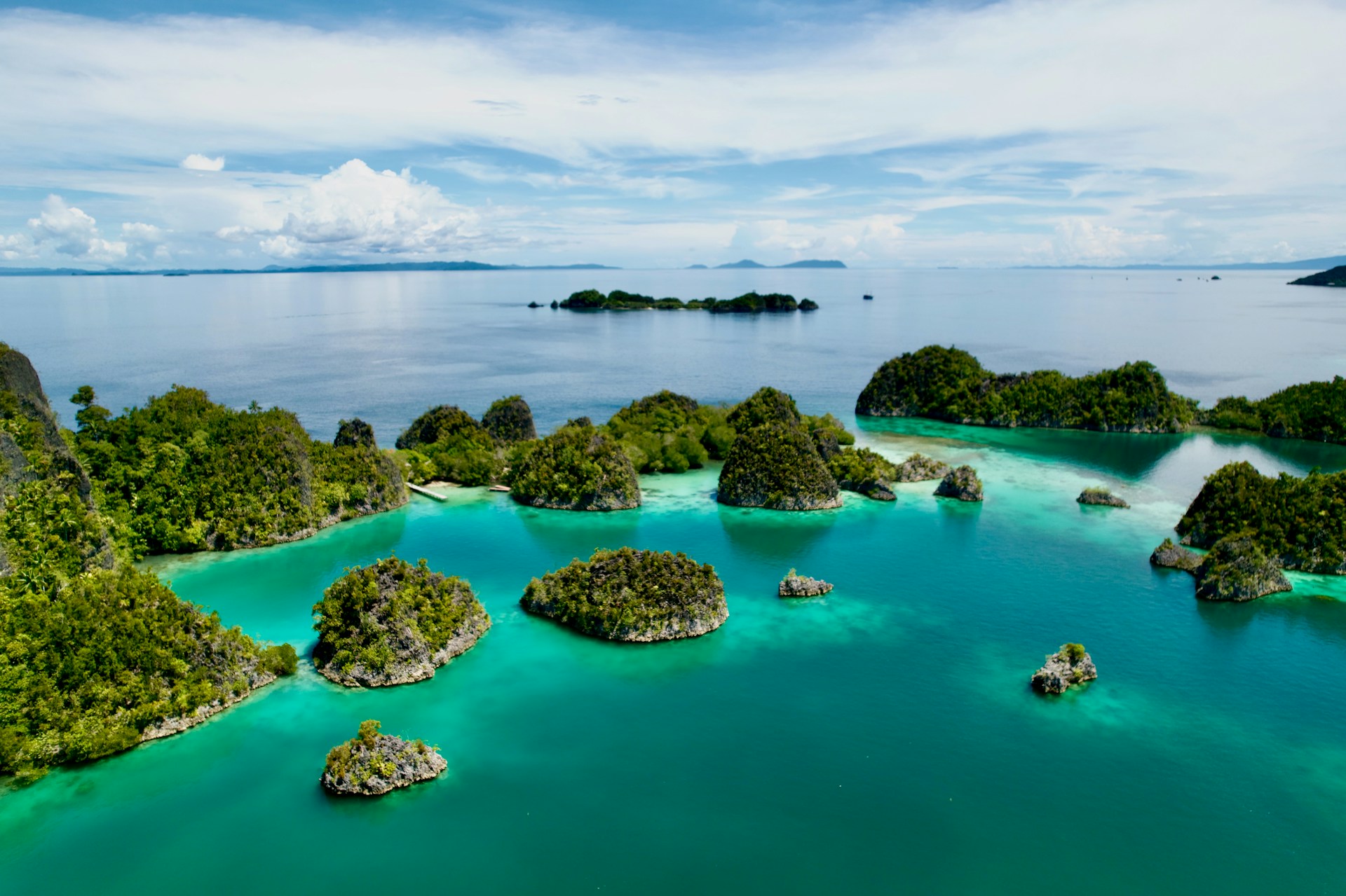 aerial view of Raja Ampat islands